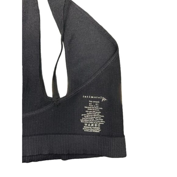 Free People IRR Intimately Ribbed Halter Top Black sz. M/L E1 - Picture 5 of 5